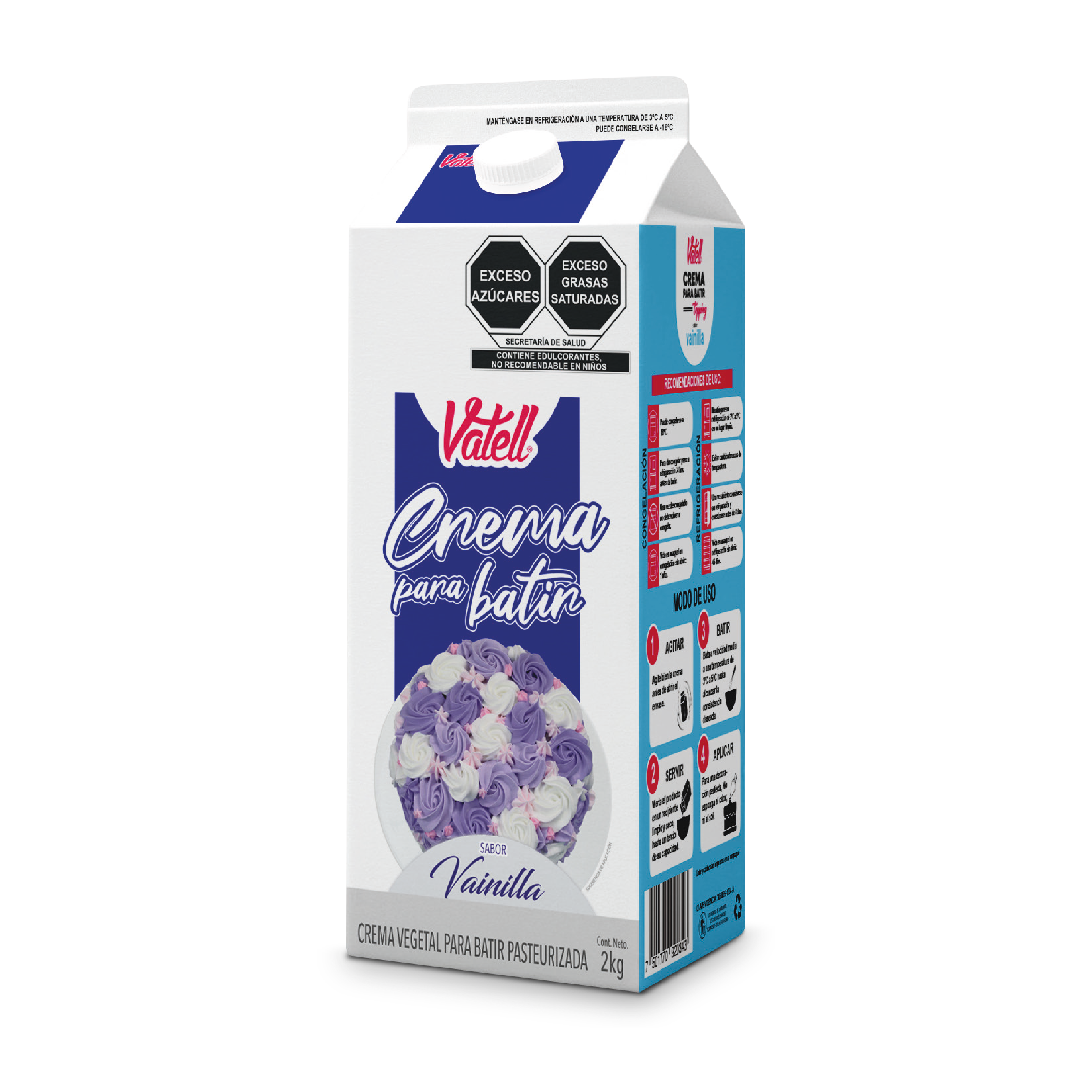 VATELL CREMA PARA BATIR SABOR VAINILLA: