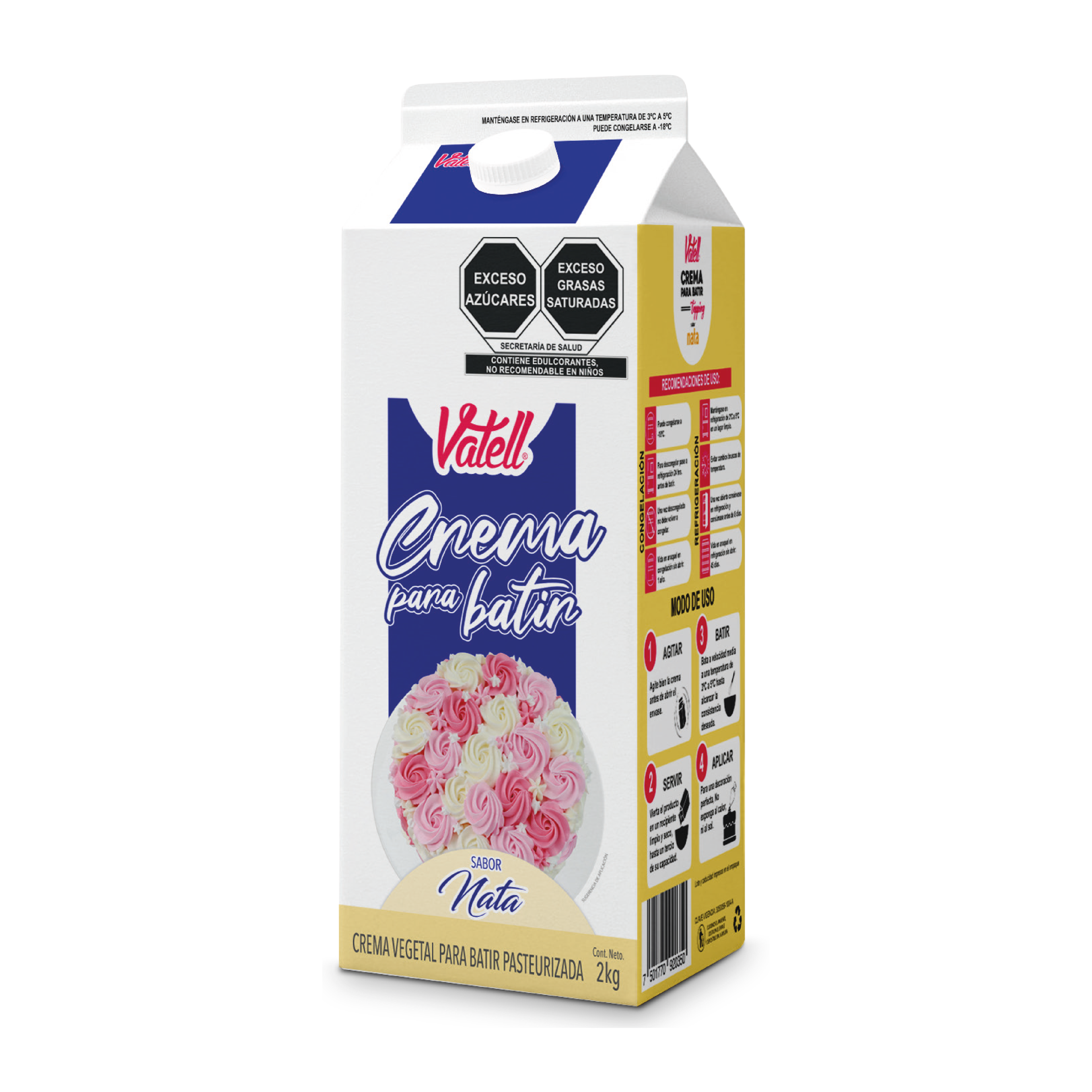 VATELL CREMA PARA BATIR SABOR NATA